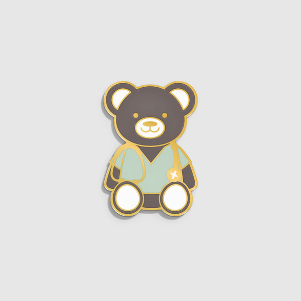Smokey Taupe - HCP Teddy Bear Enamel Pin