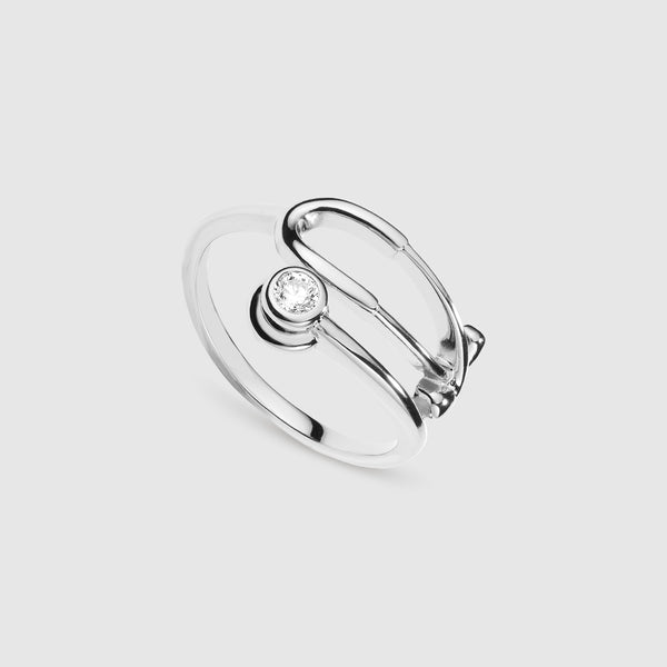 Silver Stethoscope Ring
