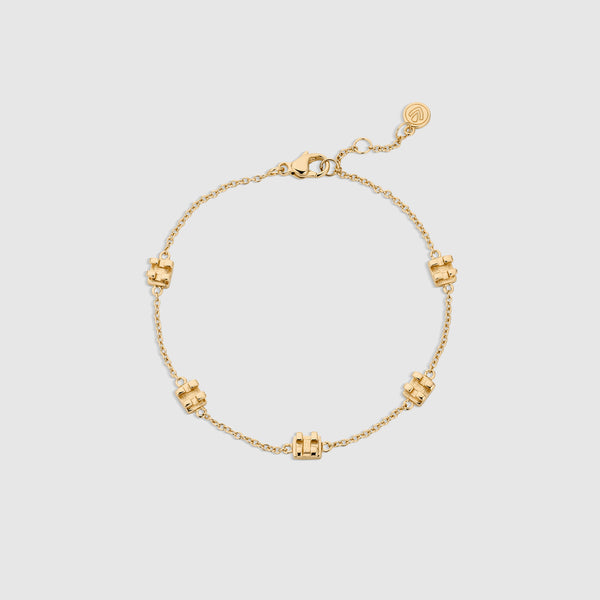 Gold Orthodontic Braces Bracelet