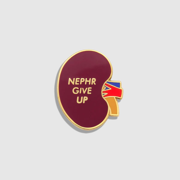 Nephr Give Up Enamel Pin