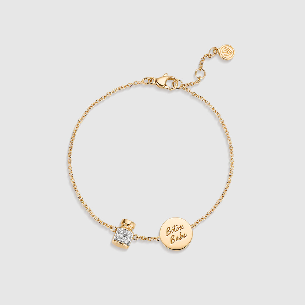 Gold Botox Babe Pavé Bracelet