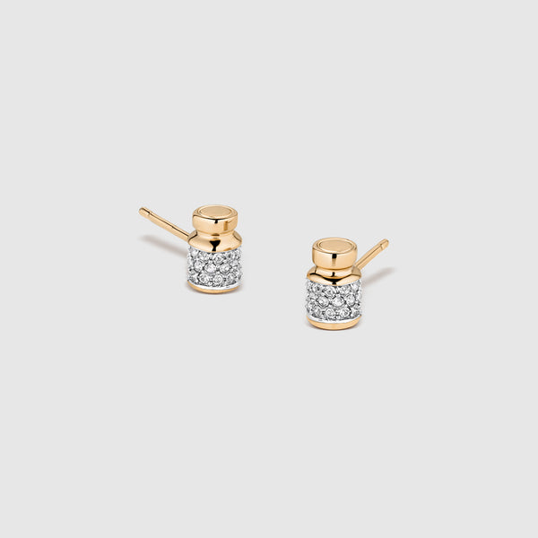 Gold Glow Getter Pavé Stud Earrings