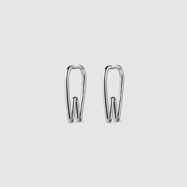 Silver Tooth Hoops