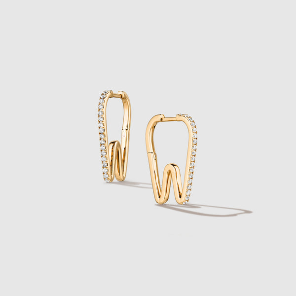 Gold Tooth Pavé Hoops