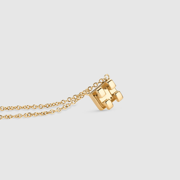 Gold Orthodontic Big Bracket Necklace