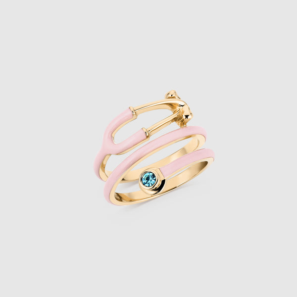 Bold Stethoscope Ring - Fight Club Pink