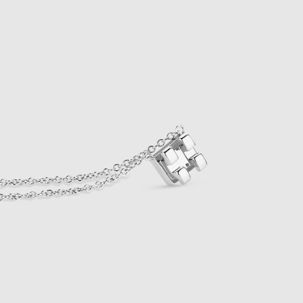 Silver Orthodontic Big Bracket Necklace