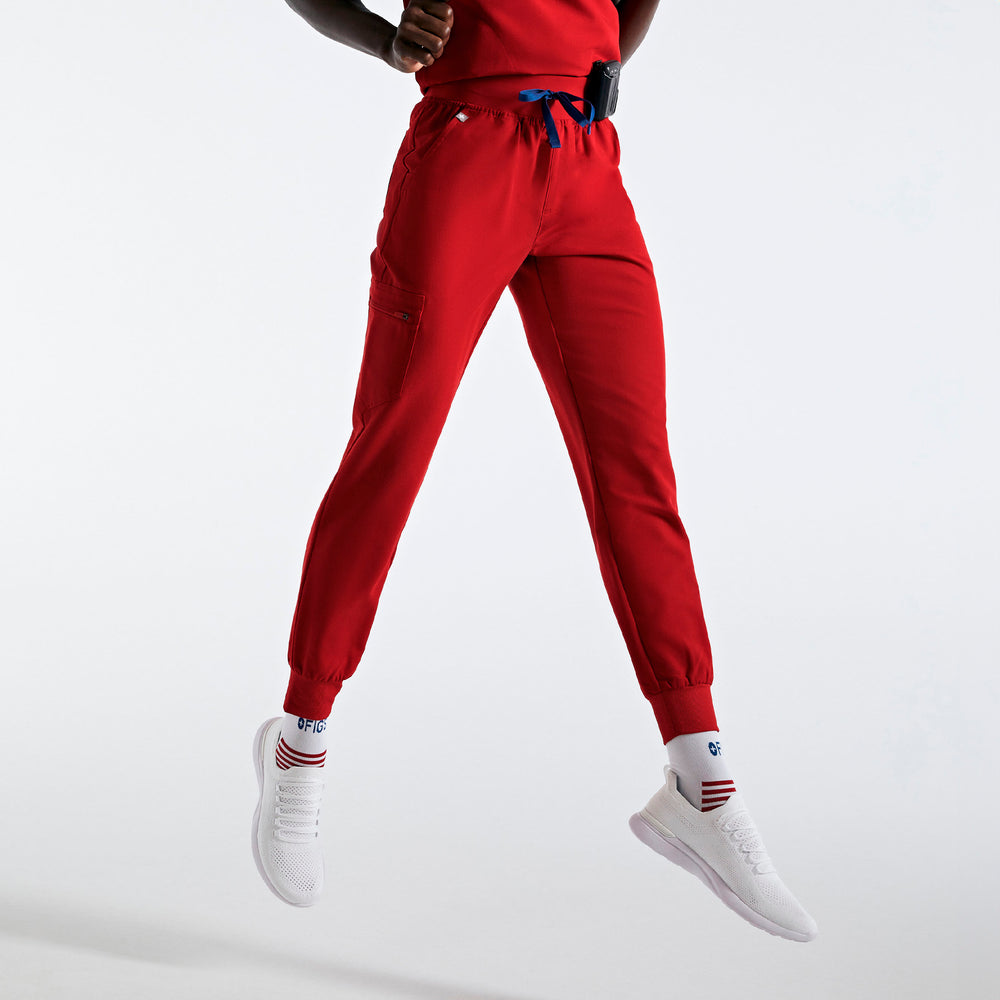 women's Winning Red High Waisted Zamora - Jogger Scrub Pant™