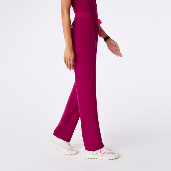 women's Dark Magenta High Waisted Livingston - Tall Basic Scrub Pant™