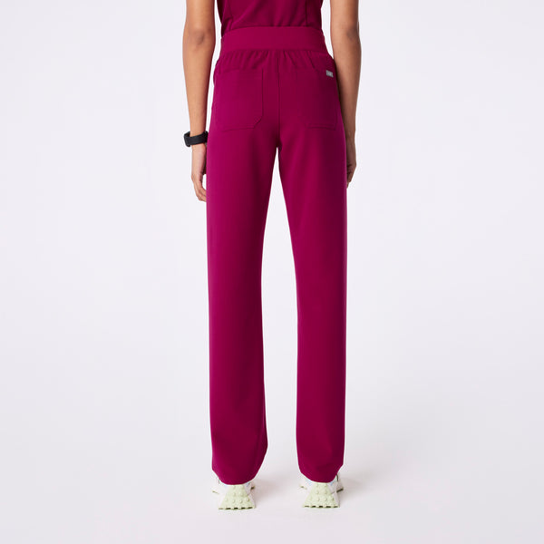 women's Dark Magenta High Waisted Livingston - Tall Basic Scrub Pant™