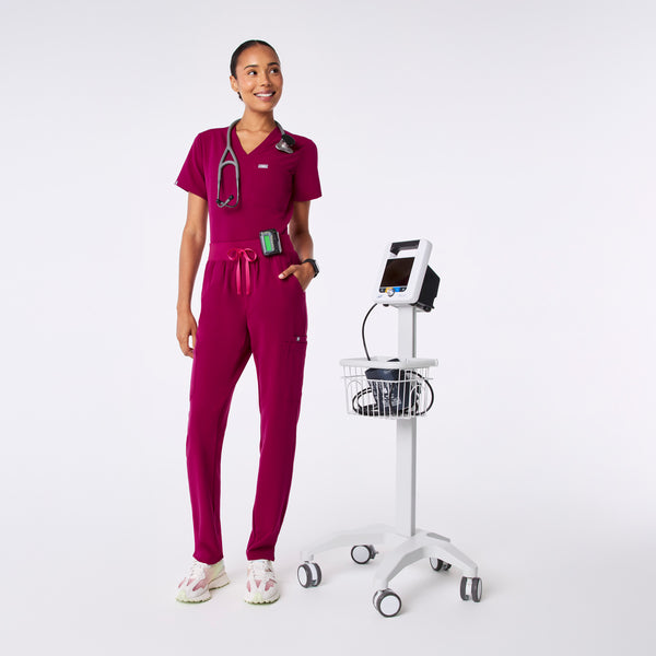 women's Dark Magenta High Waisted Yola - Skinny Scrub Pant™