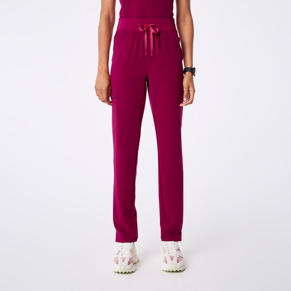 women's Dark Magenta High Waisted Yola - Tall Skinny Scrub Pant™