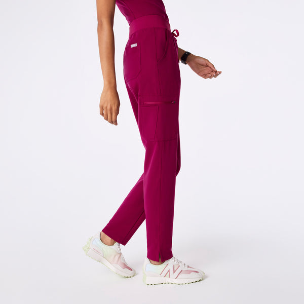 women's Dark Magenta High Waisted Yola - Tall Skinny Scrub Pant™
