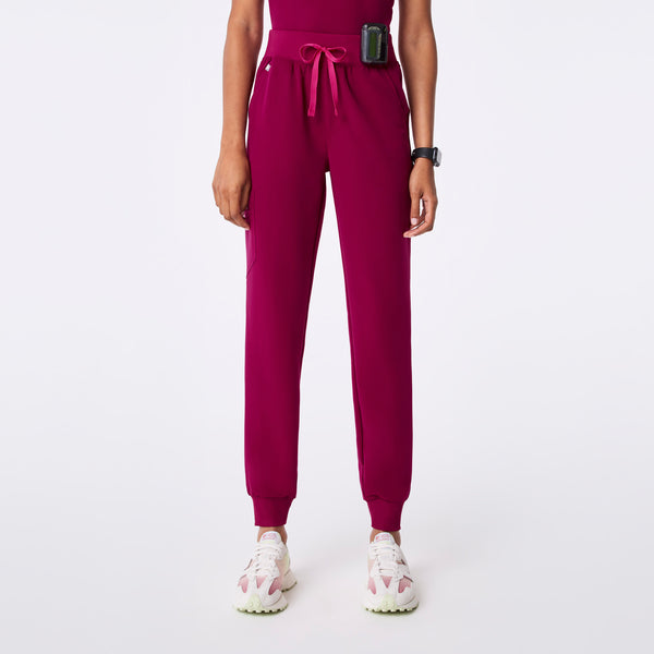 women's Dark Magenta High Waisted Zamora - Jogger Scrub Pant™
