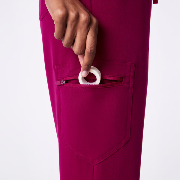 women's Dark Magenta High Waisted Zamora - Jogger Scrub Pant™