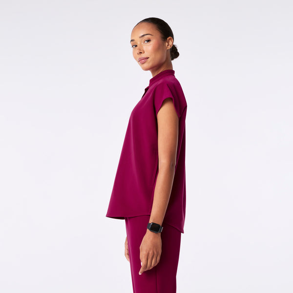 women's Dark Magenta Rafaela - Oversized Scrub Top™