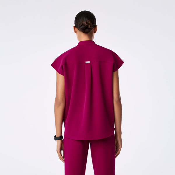 women's Dark Magenta Rafaela - Oversized Scrub Top™
