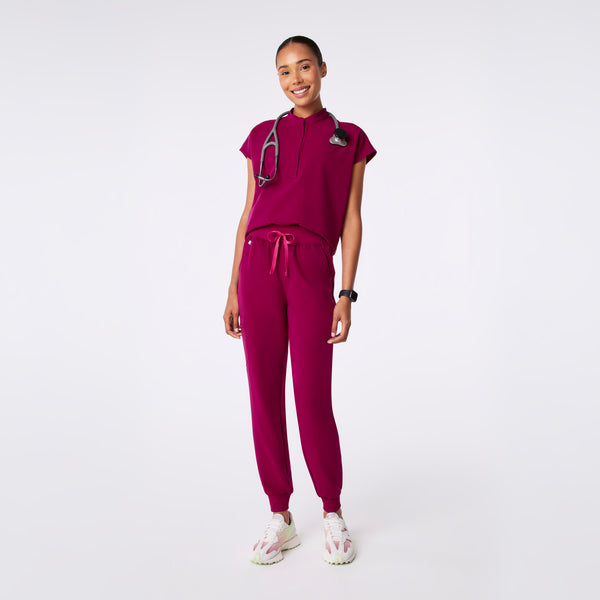 women's Dark Magenta Rafaela - Oversized Scrub Top™