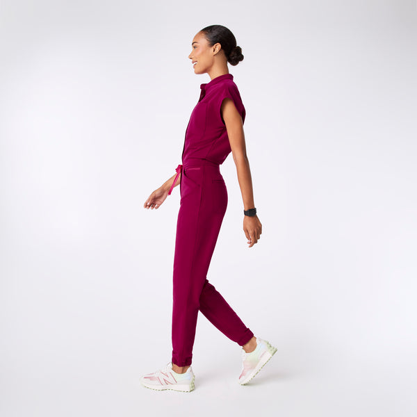 women's Dark Magenta Rafaela Cargo Jogger - ScrubJumpsuit™