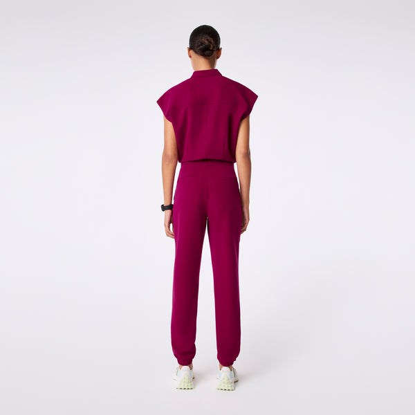 women's Dark Magenta Rafaela Cargo Jogger - Tall ScrubJumpsuit™