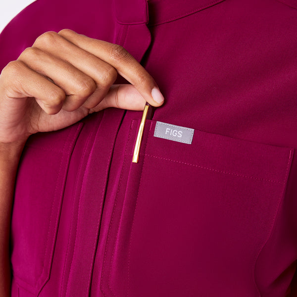 women's Dark Magenta Rafaela Cargo Jogger - ScrubJumpsuit™