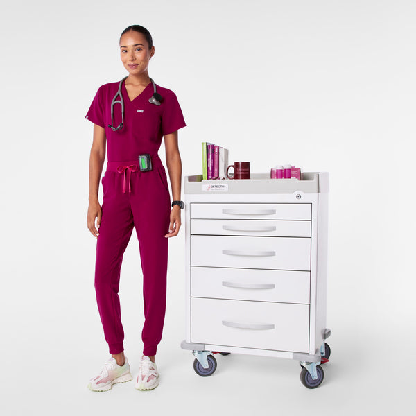 women's Dark Magenta Zamora - Petite Jogger Scrub Pant™