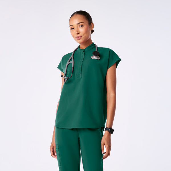 women's Hunter Green Rafaela - Oversized Scrub Top™
