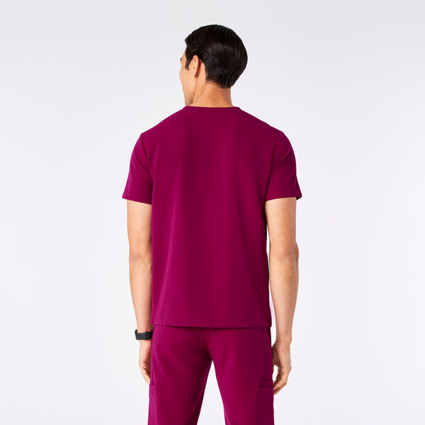 men's Dark Magenta Chisec - Three-Pocket Scrub Top™