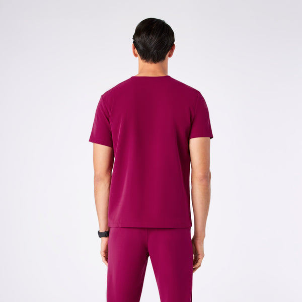 men's Dark Magenta Leon - Three-Pocket Scrub Top™