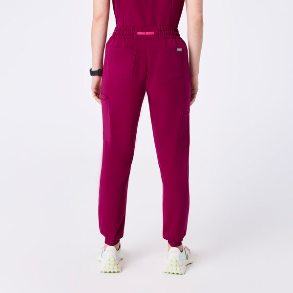 women's Dark Magenta Uman Relaxed - Tall Jogger Scrub Pant