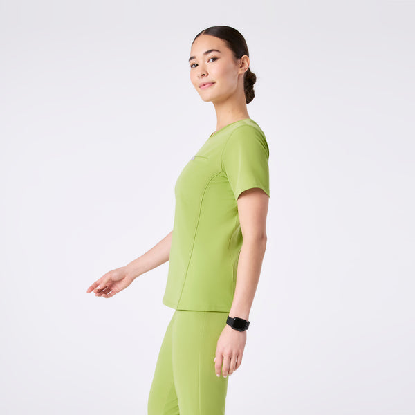 women's Matcha Eliza Slim Crewneck - Scrub Top