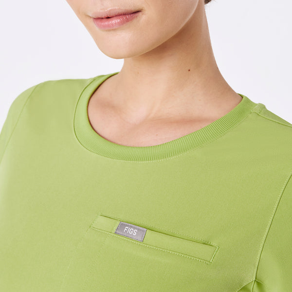 women's Matcha Eliza Slim Crewneck - Scrub Top