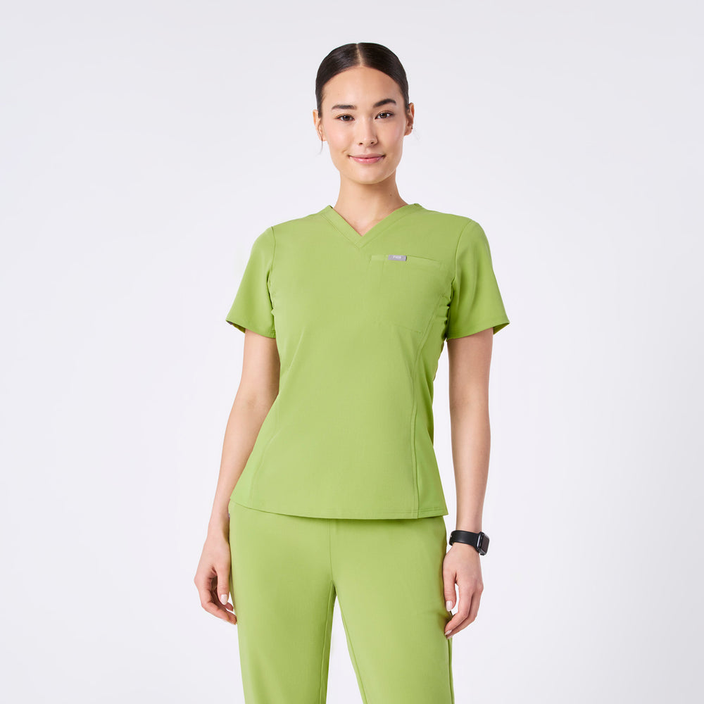 women's Matcha Everly Slim V-Neck - Scrub Top