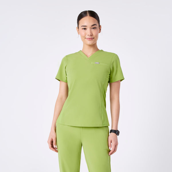 women's Matcha Everly Slim V-Neck - Scrub Top