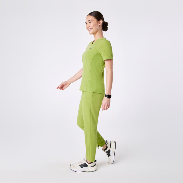 women's Matcha Everly Slim V-Neck - Scrub Top