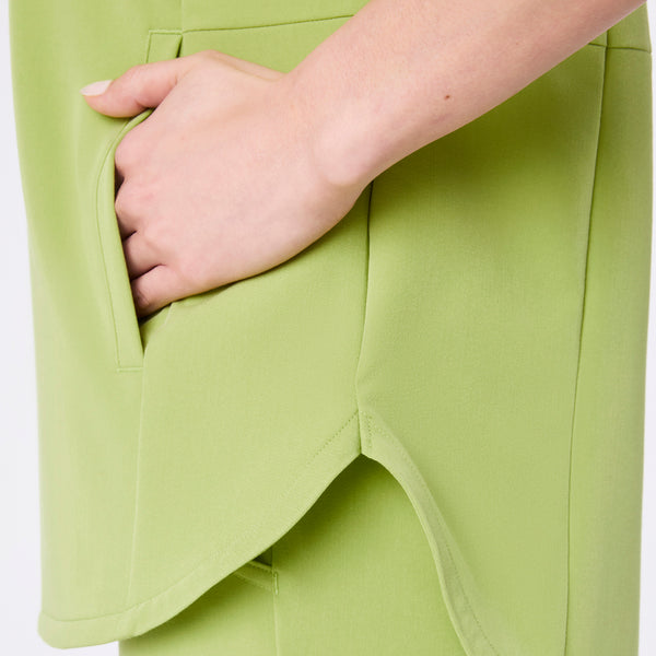 women's Matcha Montex - Mock Neck Scrub Top