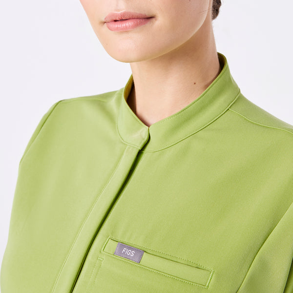 women's Matcha Montex - Mock Neck Scrub Top