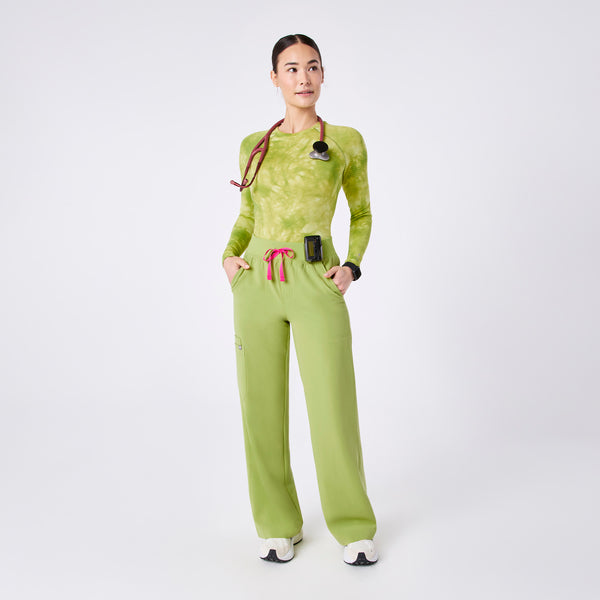 women's Tie Dye Matcha Salta Seamless - Longsleeve Underscrub