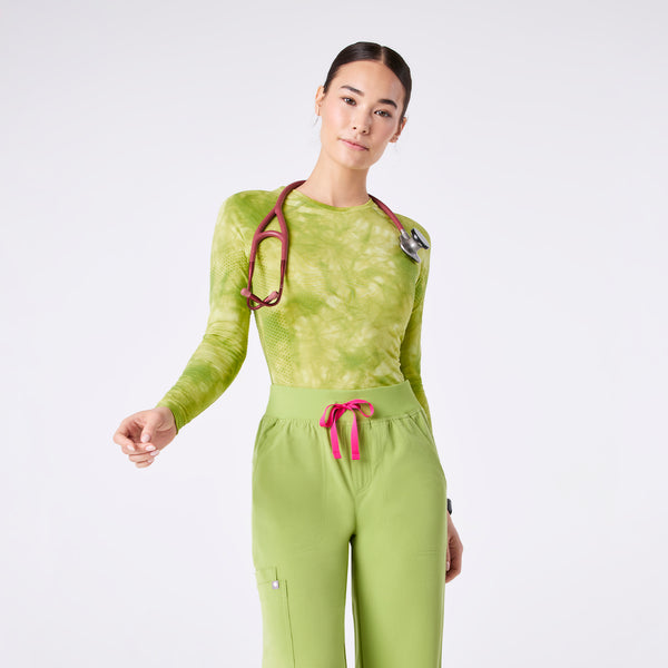 women's Tie Dye Matcha Salta Seamless - Longsleeve Underscrub