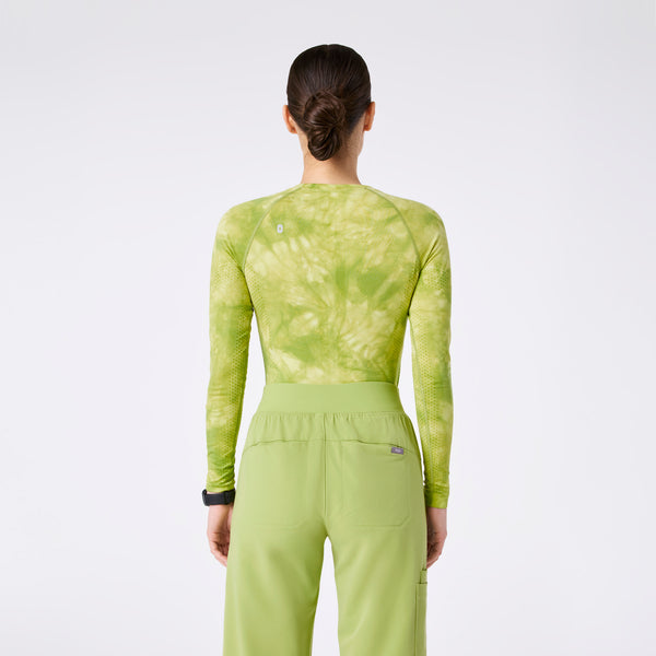 women's Tie Dye Matcha Salta Seamless - Longsleeve Underscrub