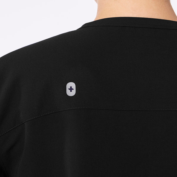 women's Black Canela Crewneck - Scrub Top
