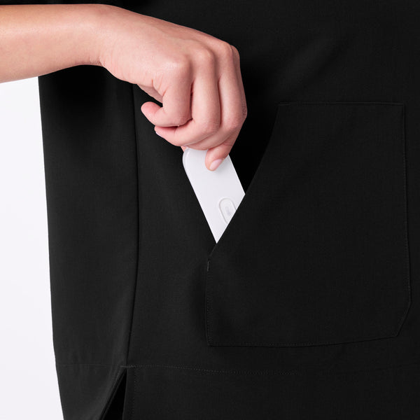 women's Black Canela Crewneck - Scrub Top