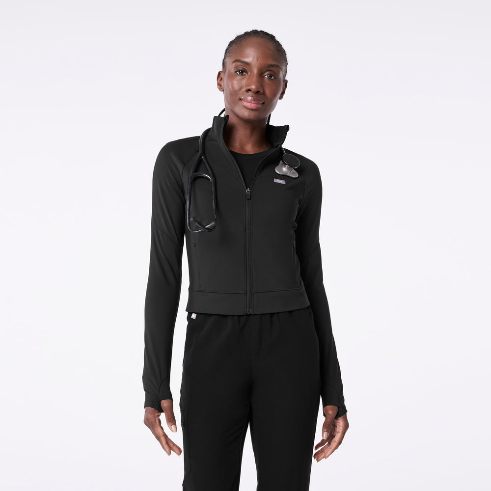 women's Black On-Shift ContourKnit Cropped Jacket™