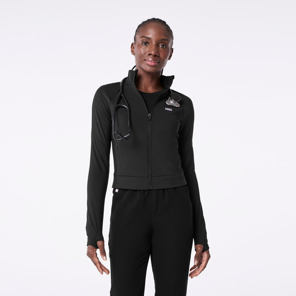 women's Black On-Shift ContourKnit Cropped Jacket™