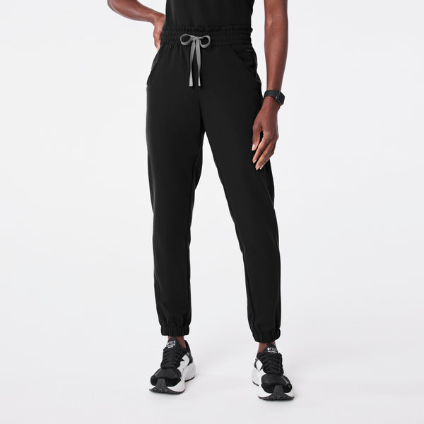 women's Black Regina High Waisted Slim Jogger - Scrub Pant