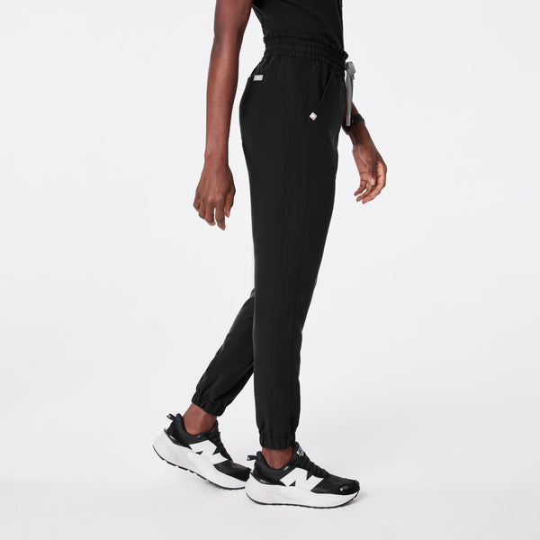 women's Black Regina High Waisted Slim Jogger - Tall Scrub Pant