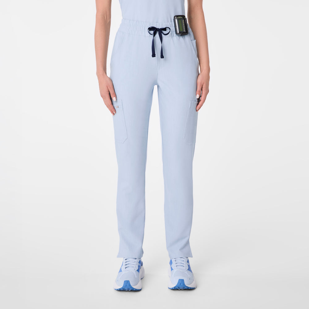 women's Chambray High Waisted Dowa - Petite Scrub Pants