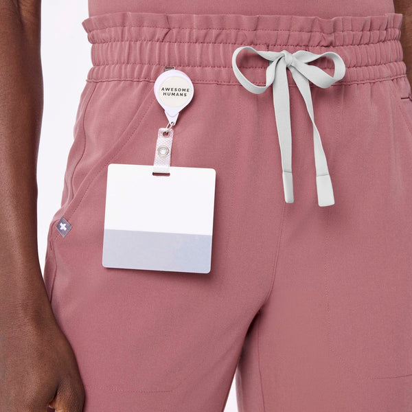 Women's Mauve Davia High-Rise Straight-Leg - Petite Scrub Pant