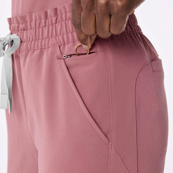 Women's Mauve Davia High-Rise Straight-Leg - Petite Scrub Pant