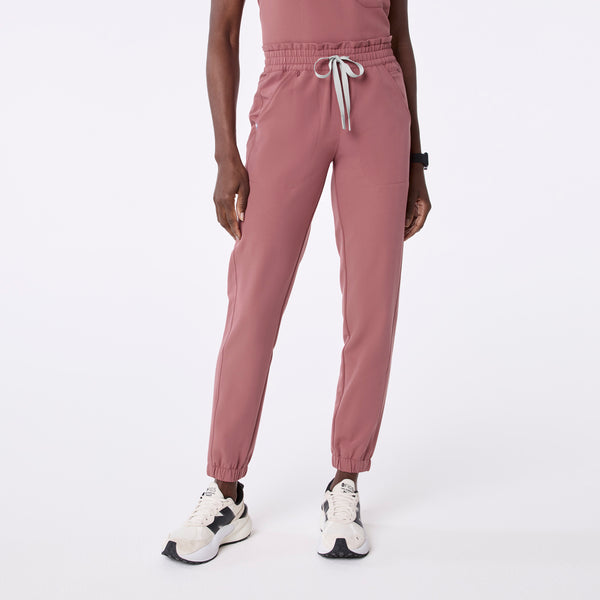 women's Mauve Regina High Waisted Slim Jogger - Scrub Pant